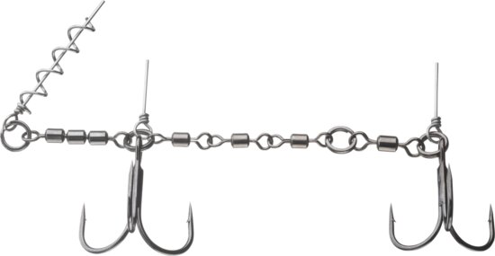 Daiwa Prorex Screw-In Swivel Assist Stinger 70lb, #3/0+2/0