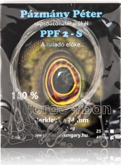 Pázmány Péter Fluorocarbon előke 0,74mm 40cm standard gyorskapocs
