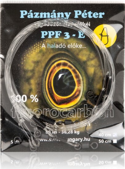 Pázmány Péter Fluorocarbon előke 0,91mm 40cm tojás gyorskapocs