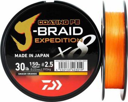 DAIWA J-Braid Exped. X8E 0.16mm-150m smash orange