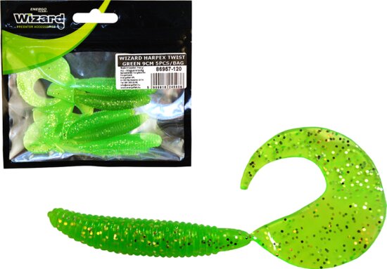 Wizard Harpex Twist Green 9Cm 5db/cs