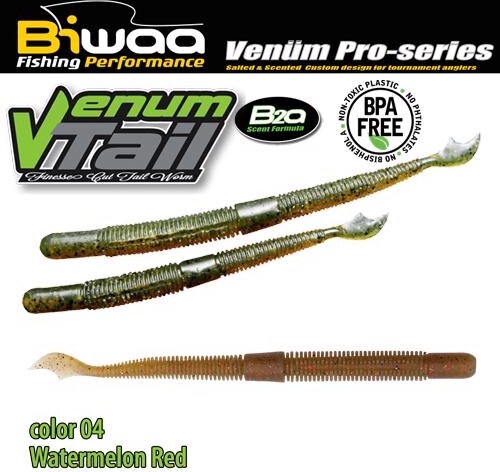 Biwaa Venum Tail 4" 10cm 04 Watermelon Red