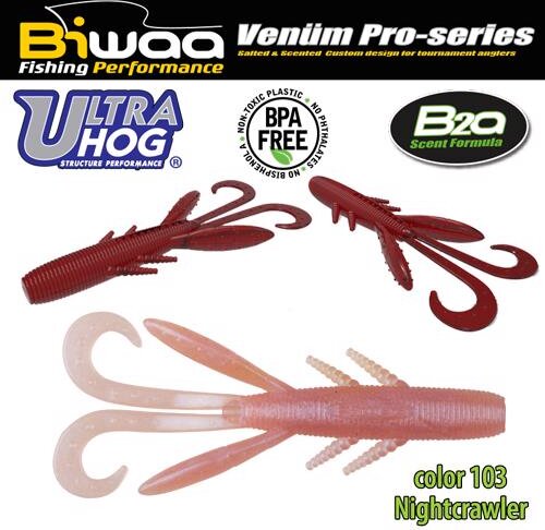 Biwaa Ultra Hog 4" 10cm 103 Nightcrawler