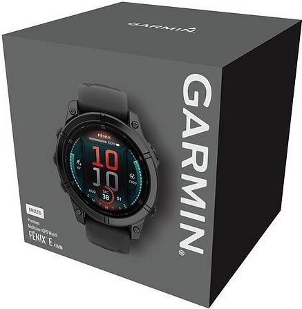 Garmin fenix E 47mm sötétszürke acél, fekete szilikon szíjjal (ED)