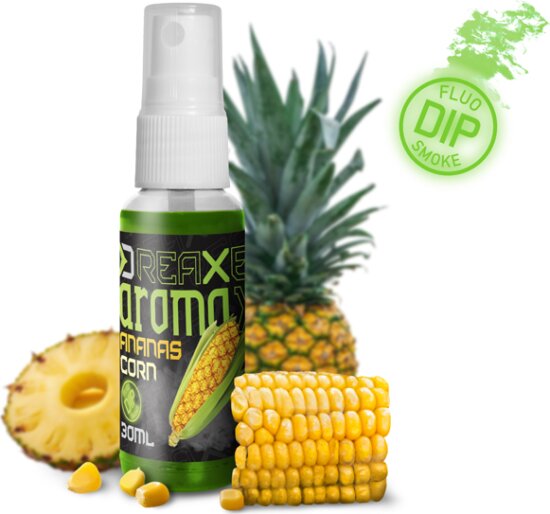 Delphin AromaX/30ml dip spray Kukorica-ananász/fluo zöld