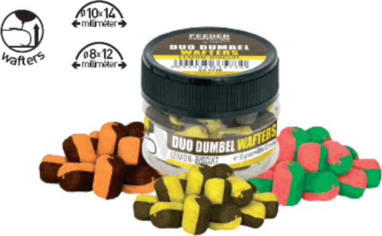 FC Duo Dumbel Wafters horogcsali, o10x14 mm, mangó, barack, 15 g