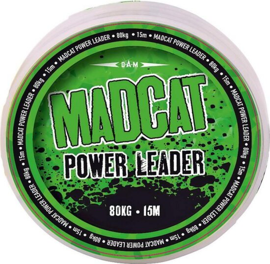 MAD CAT POWER LEADER 15M 0.80MM 80KG BROWN harcsázó előkezsinór