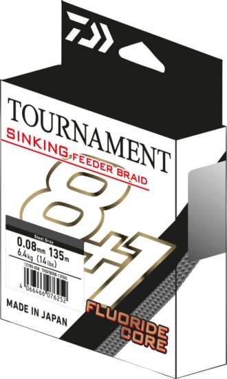 Daiwa Tournament Sinking Feeder Braid TNSFB014-150SG steel grey, 0.14mm, 135m