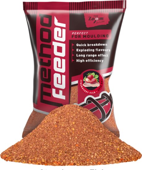CZ Method Feeder etetőanyag, eper, halas, 1 kg