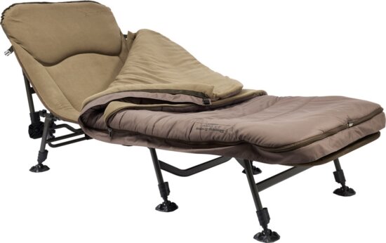 Starbaits Sleeping System Ágy+Hálózsák minden évszakra, 150 kg-os terhelhetőséggel, 8 lábas ággyal