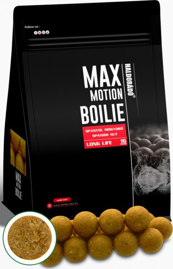 Haldorádó MAX MOTION Boilie Long Life 16 mm - Spanyol Mogyoró
