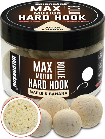 Haldorádó MAX MOTION Boilie Hard Hook Wafter 24, 30 mm - Juhar & Banán