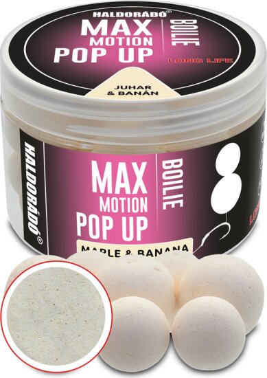 Haldorádó MAX MOTION Boilie Pop Up 16, 20 mm - Juhar & Banán
