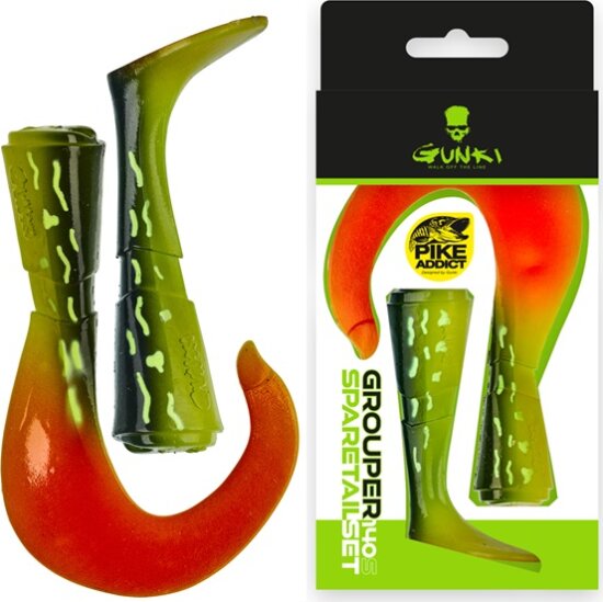 Gunki Tartalék farok rész Grouper 14cm S Burning Pike