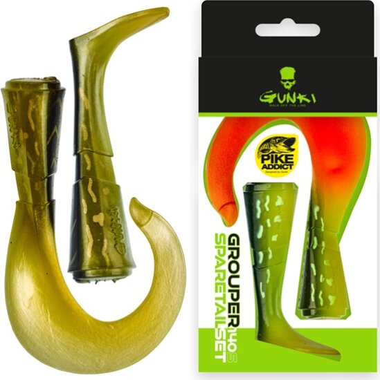 Gunki Tartalék farok rész Grouper 14cm S Pike Dress Gold