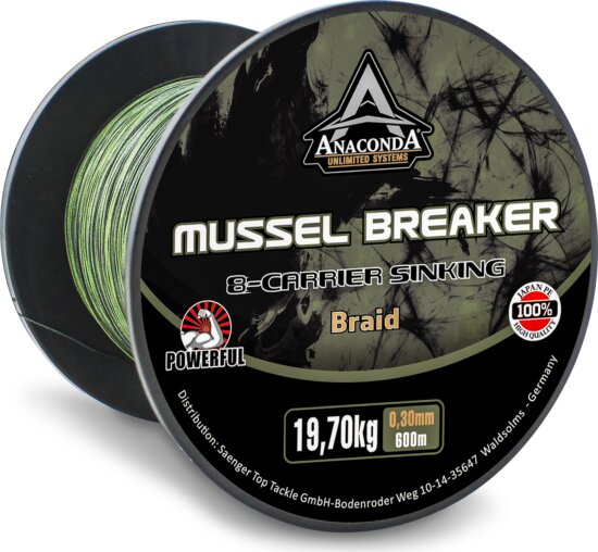 ANACONDA X-8 Carrier Mussel Breaker süllyedő fonott zsinór / 0,32mm / 600m / 22,4kg
