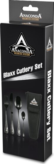 ANACONDA Blaxx Cutlery Twin 8 darabos étkező szett / rozsdamentes acél / hordtáska