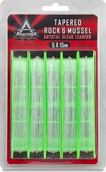 ANACONDA Tapered Rock&Mussel előtétzsinór 0,35-0,65mm /15m /5db
