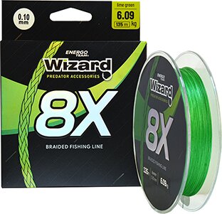 Wizard 8X Fonott Zsinór Lime Green 0,35 mm 31,59Kg 135M