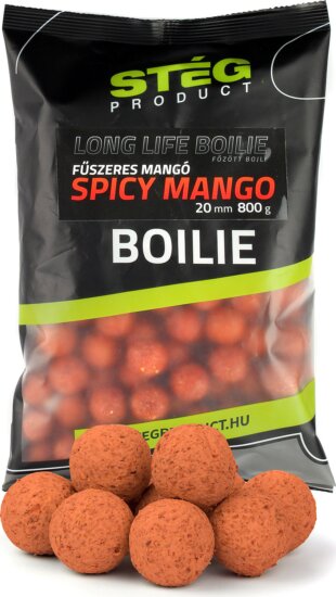 Stég Long Life Boilie 20mm 800g Mango-Fűszeres