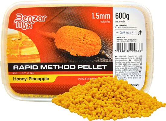 Benzár Rapid Method Pellet Méz&Ananász 1,5mm 600Gr