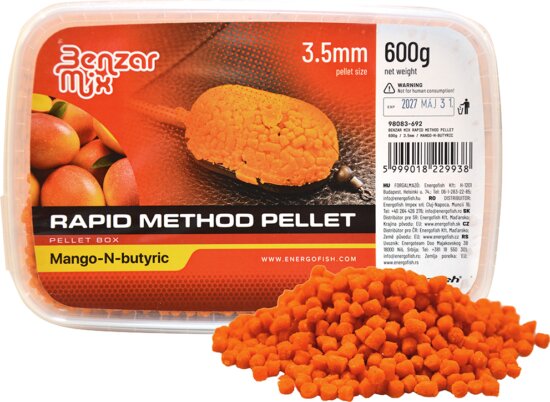 Benzár Rapid Method Pellet Mangó&Vajsav 3,5mm 600Gr