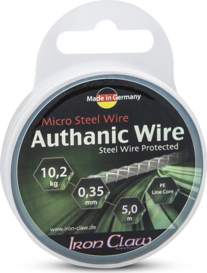 IRON CLAW Authanic Wire fonott köthető acélelőke / 5m