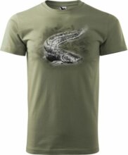 Férfi póló harcsa világos khaki