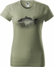 Női póló ponty világos khaki