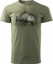 Férfi póló ponty világos khaki