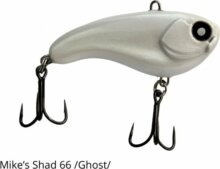 Mike's Shad wobbler 66 mm 15 g Ghost Gyöngyház Mikro Zörgős