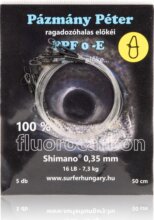 Pázmány Péter Fluorocarbon előke 0,35mm 50cm tojás gyorskapocs 7 kg