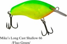 Mike's Long Cast wobbler 66 mm 18g Fluo Green Fluo Zöld Shallow