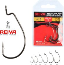 Reiva Offset Worm Big eye 5/0 3db/cs