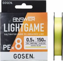 Gosen Answer Lightgame PE X8 PE 0.4 150m 0.104mm Cocktail Yellow
