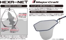 Major Craft Hexa Net Meritőfej L 67X58cm Blue