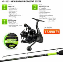 Nevis Profi pergető szett Impulse bot 1,97m 4-22 g + Impulse 2000 + Nitro Spin 0,14mm 100m