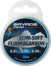 Savage Gear SEMI-SOFT FC SB 30M 0.21MM 2.70KG CLEAR fluorcarbon zsinór