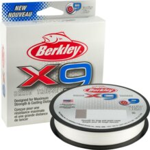 Berkley x9 Braid; 200m | 219yd, 0,43mm, 59,7kg, Crystal fonott pergető zsinór