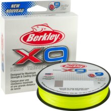 Berkley x9 Braid; 150m | 165yd, 0,35mm, 36,3kg, Flame Green fonott pergető zsinór