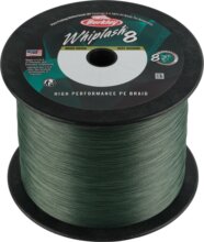 Berkley Whiplash8; 2000m | 2188yd, 0,16mm, 20,9kg | 46lb , Moss Green fonott pergető zsinór