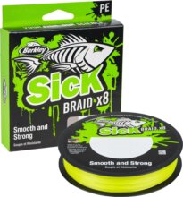 Berkley Sick Braid; 300m | 330yd, 0,19mm, 18kg | 39lb , Hi-Viz Yellow fonott pergető zsinór