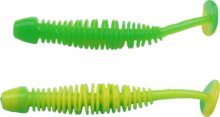 Berkley PowerBait PWRBT PWR Leech 60mmSprng Grn/Snsne Ylw gumihal