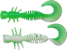 Berkley PowerBait PWRBT PWR Curly 55mm Sprng Grn/White gumihal