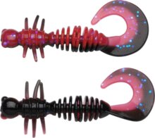 Berkley PowerBait PWRBT PWR Curly 40mm Slmn Egg Red/ Black gumihal