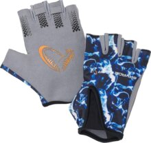 Savage Gear MARINE HALF GLOVE M SEA BLUE kesztyű