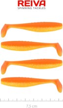 Reiva Flat Minnow shad 7,5cm 4db/cs (Shiny Orange)