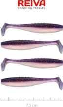 Reiva Flat Minnow shad 7,5cm 4db/cs (Purple Pearl)