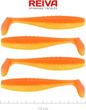 Reiva Flat Minnow Shad 10cm 4db/cs (Shiny Orange)