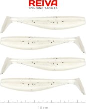 Reiva Flat Minnow Shad 10cm 4db/cs (Pearl Dot)